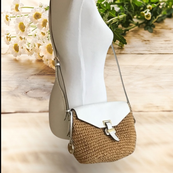 Michael Kors Naomi Straw Crossbody Bag - Picture 1 of 15